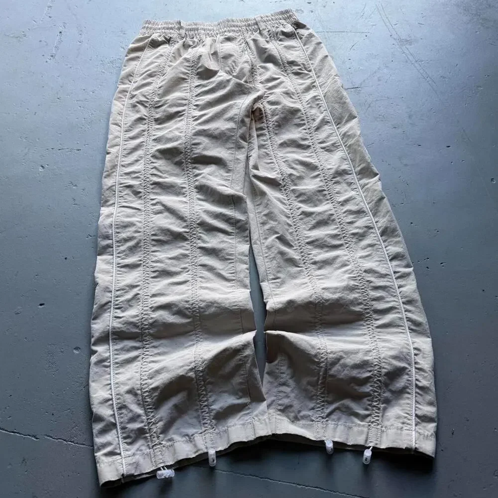Pacsun Beige Baggy Nylon Track Pants Small